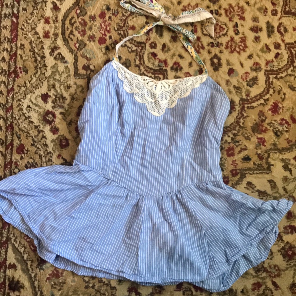Free People Striped Halter Top